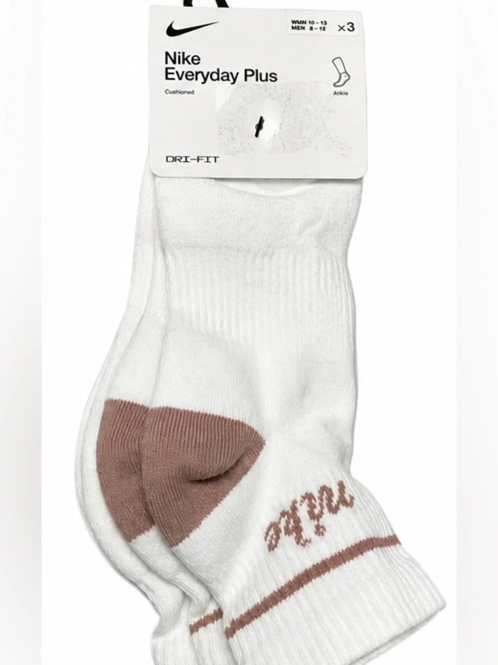 Nike Everyday Plus Cushioned Dri-Fit Ankle Socks 3-Pack